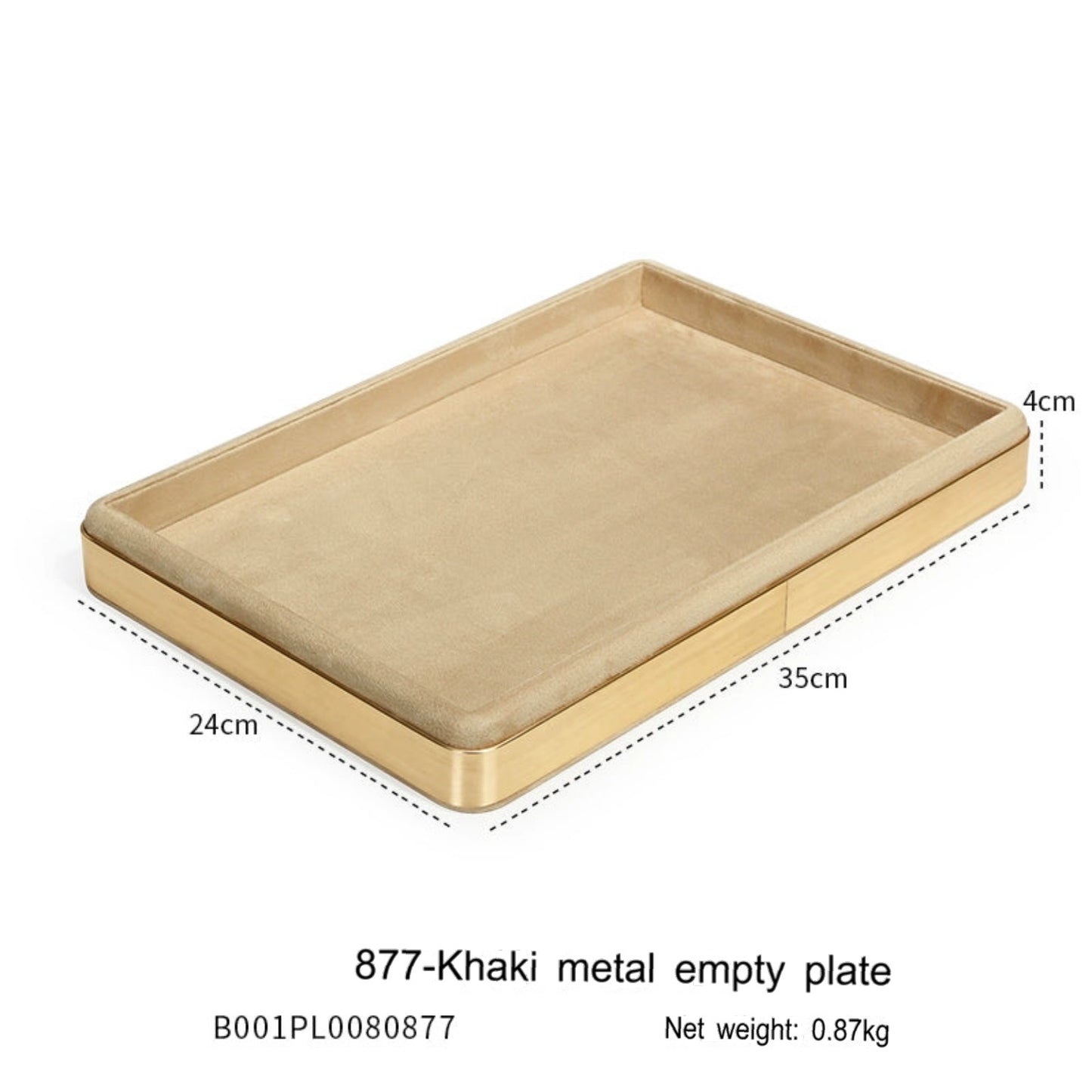 High-grade flannel jewelry tray, ring necklace, earrings, bracelets, multi-functional display plate, display plate, jewelry watch tray