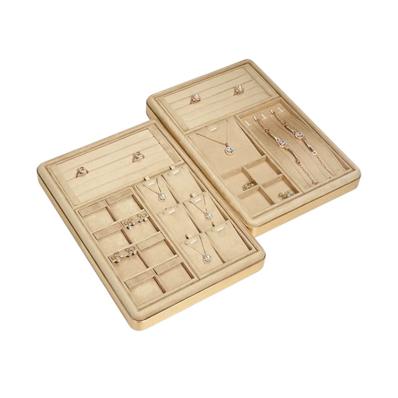 High-grade flannel jewelry tray, ring necklace, earrings, bracelets, multi-functional display plate, display plate, jewelry watch tray