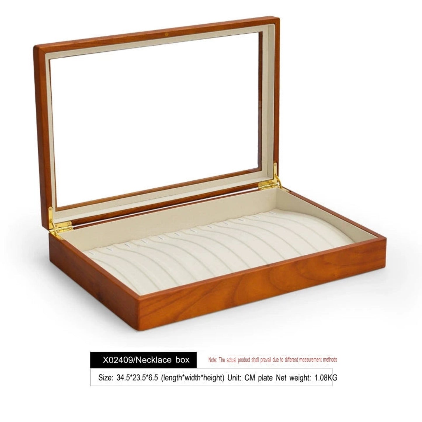 Solid wood jewelry storage box high-end necklace ring earrings bracelet bracelet box jewelry jewelry box