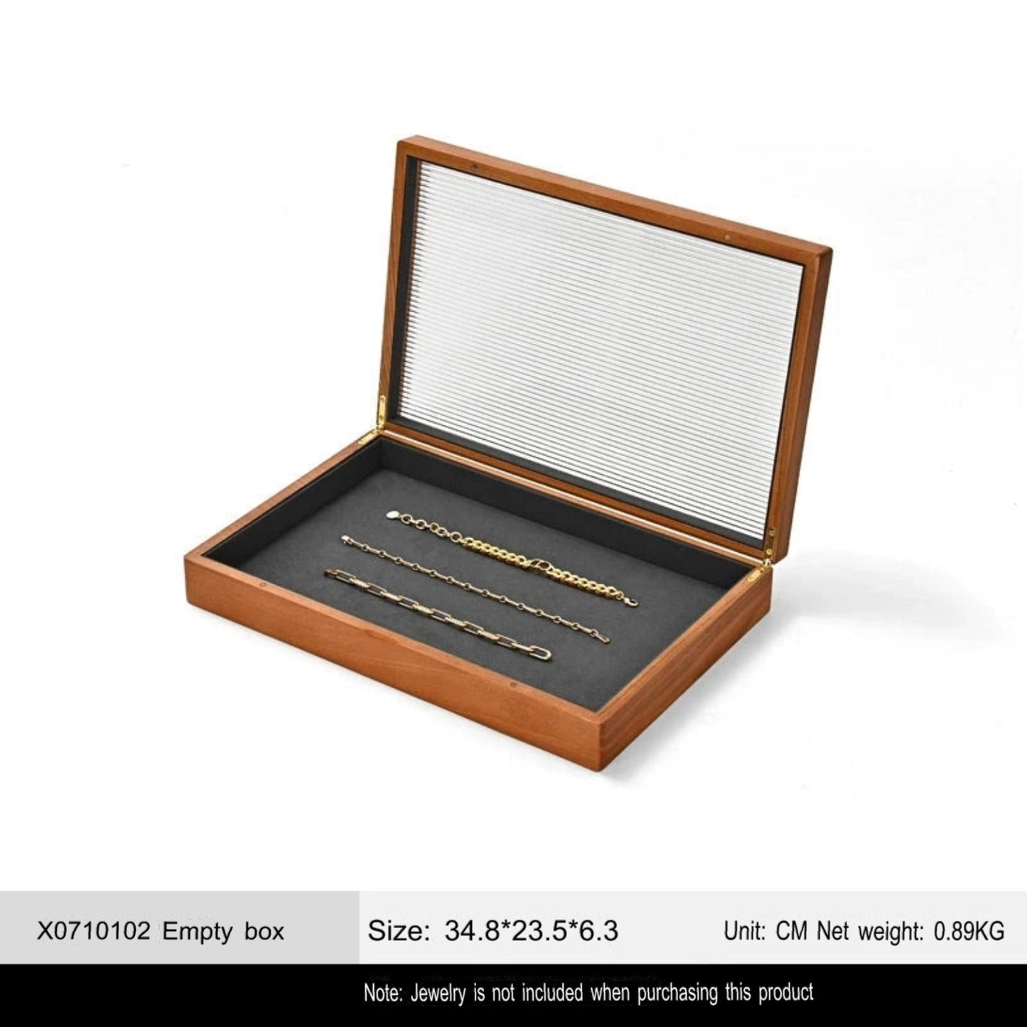Solid wood jewelry storage box high-end necklace ring earrings bracelet bracelet box jewelry jewelry box