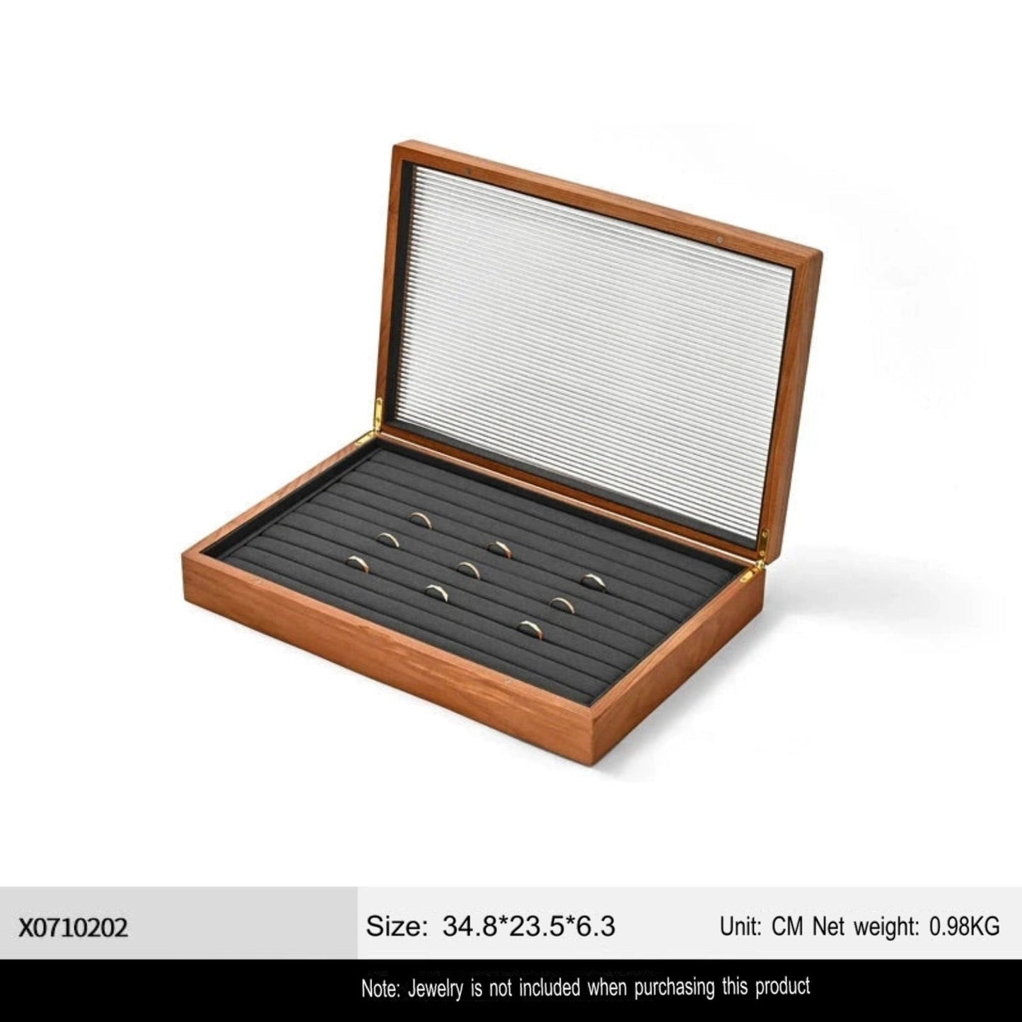 Solid wood jewelry storage box high-end necklace ring earrings bracelet bracelet box jewelry jewelry box