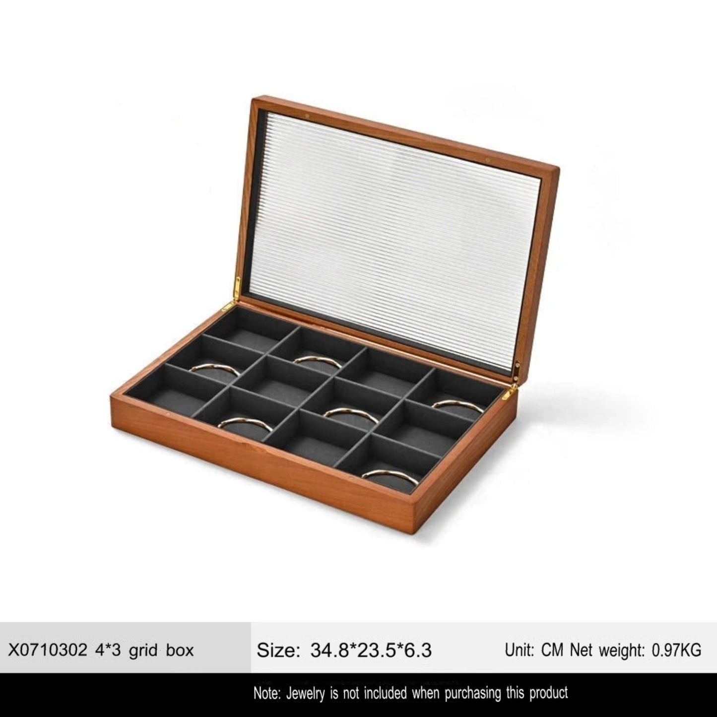 Solid wood jewelry storage box high-end necklace ring earrings bracelet bracelet box jewelry jewelry box