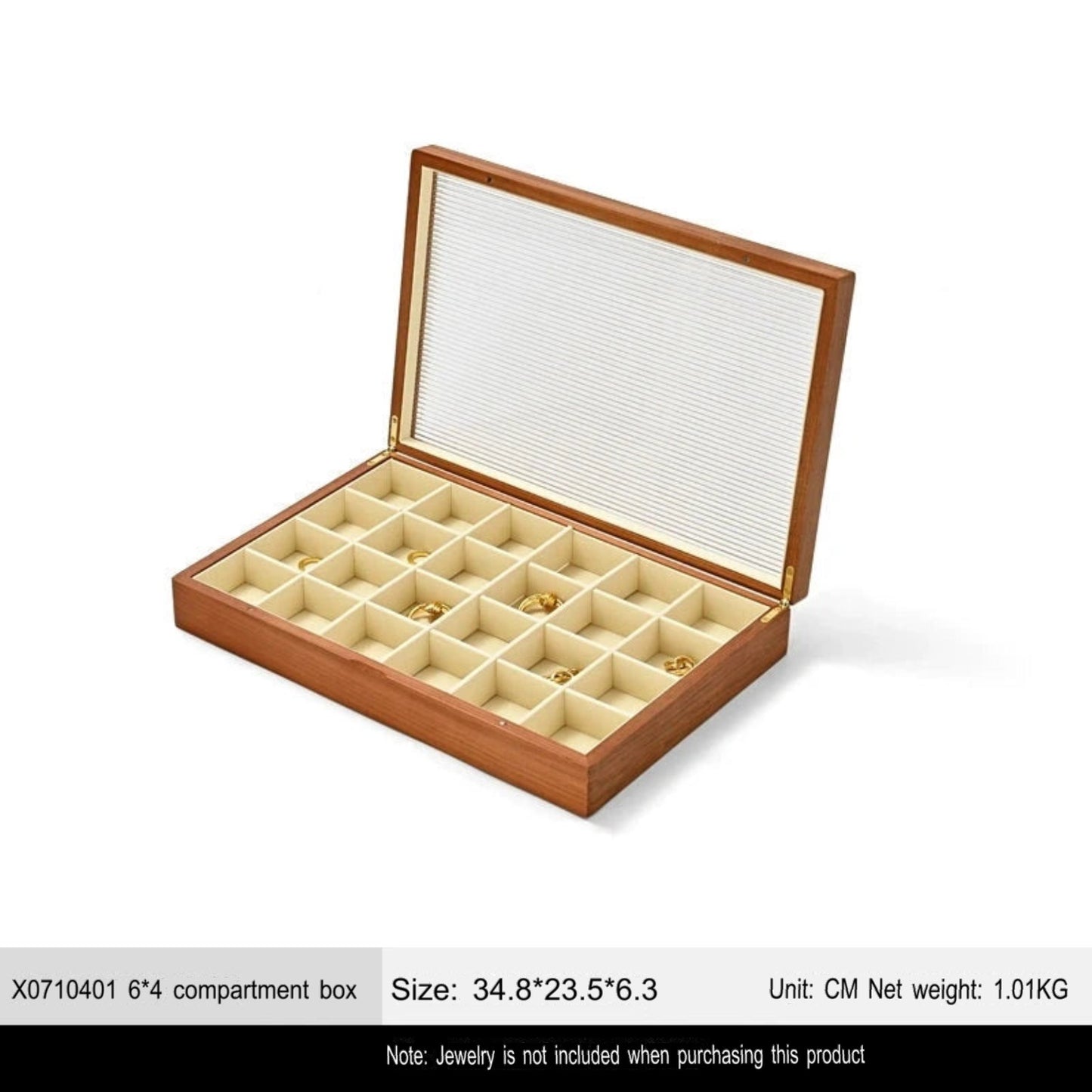 Solid wood jewelry storage box high-end necklace ring earrings bracelet bracelet box jewelry jewelry box
