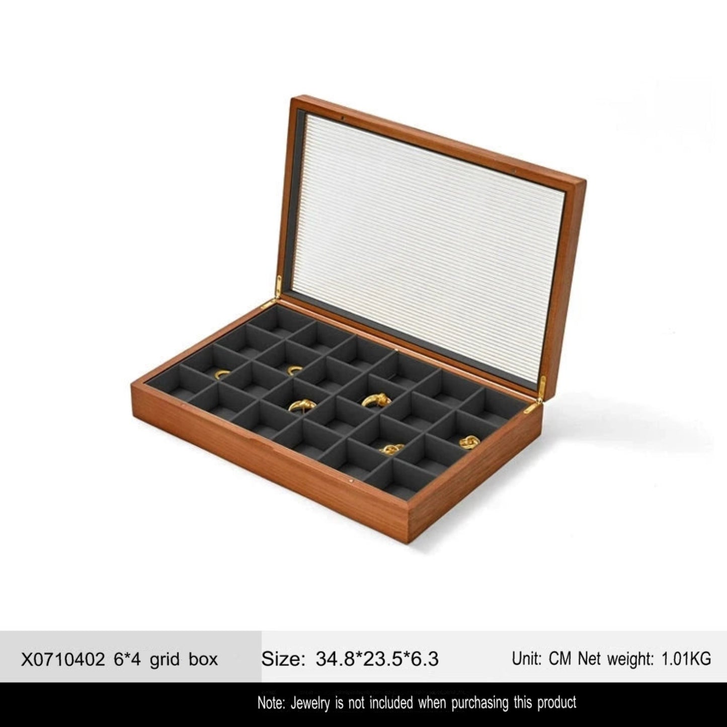 Solid wood jewelry storage box high-end necklace ring earrings bracelet bracelet box jewelry jewelry box