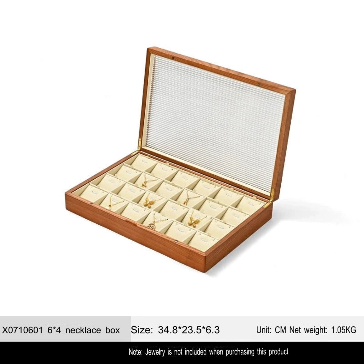 Solid wood jewelry storage box high-end necklace ring earrings bracelet bracelet box jewelry jewelry box