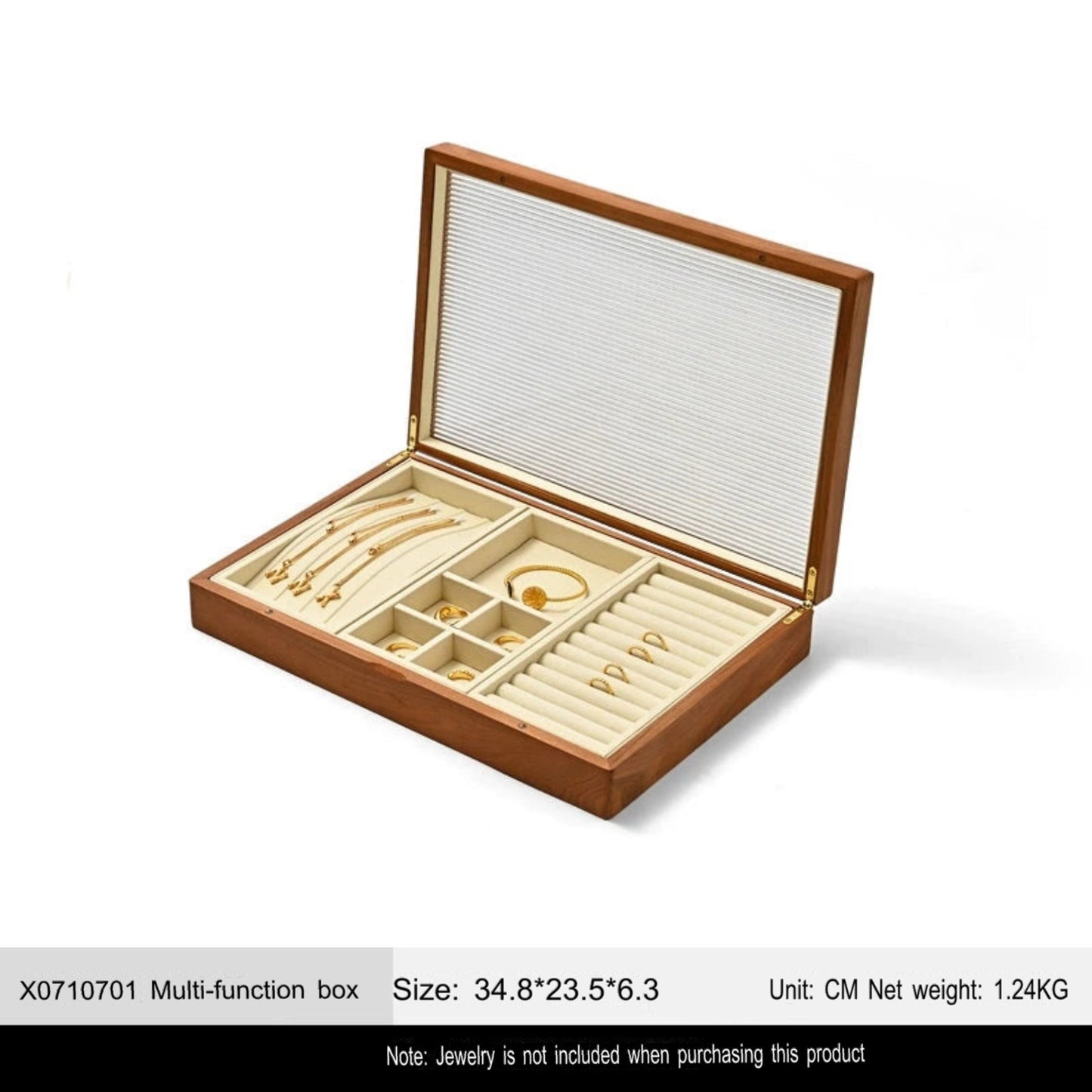Solid wood jewelry storage box high-end necklace ring earrings bracelet bracelet box jewelry jewelry box