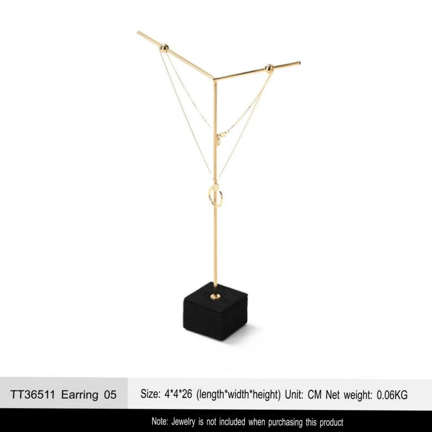 Luxury jewelry display props, high-end metal microfiber necklace, ring counter, jewelry display rack