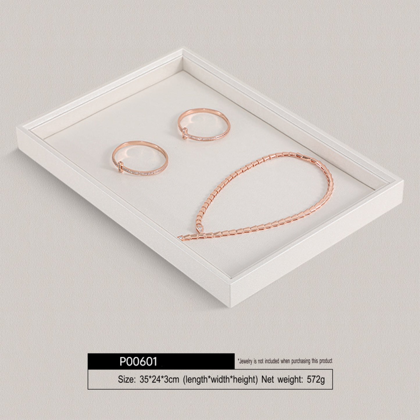 High-end jewelry box, ring, jewelry storage plate, pearl necklace, jewelry, stacked display shelf, tray