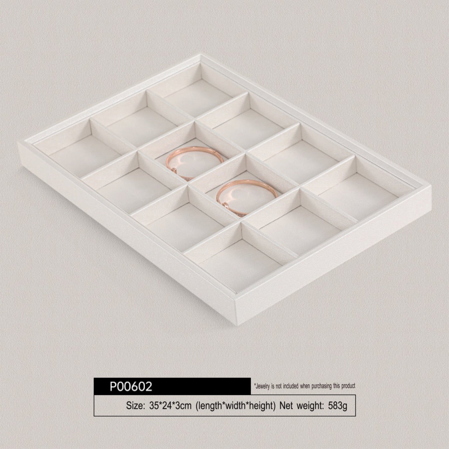 High-end jewelry box, ring, jewelry storage plate, pearl necklace, jewelry, stacked display shelf, tray