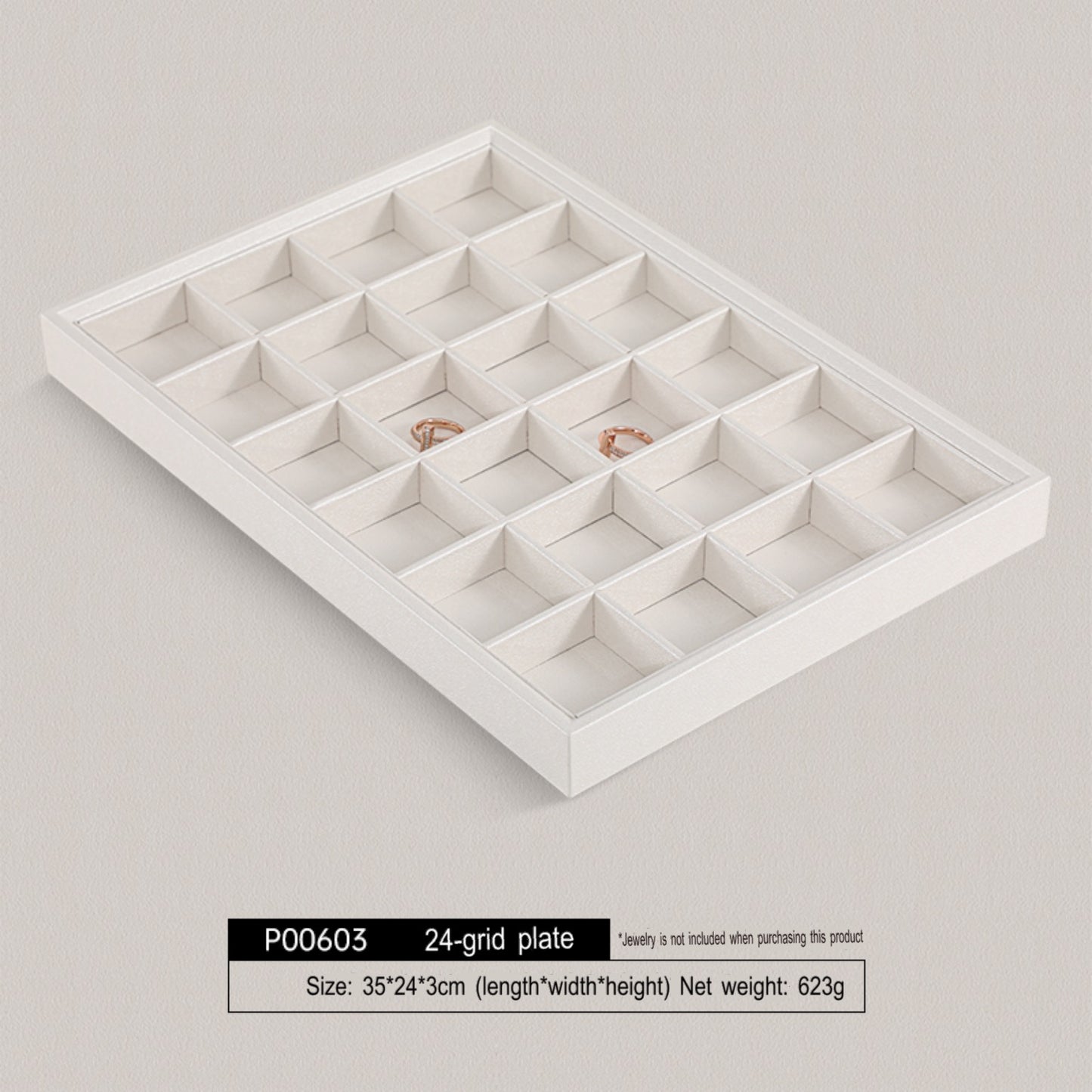 High-end jewelry box, ring, jewelry storage plate, pearl necklace, jewelry, stacked display shelf, tray