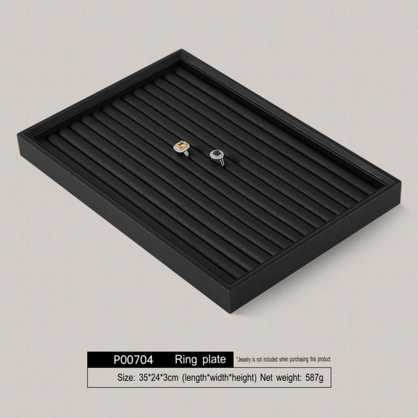 High-end jewelry box, ring, jewelry storage plate, pearl necklace, jewelry, stacked display shelf, tray