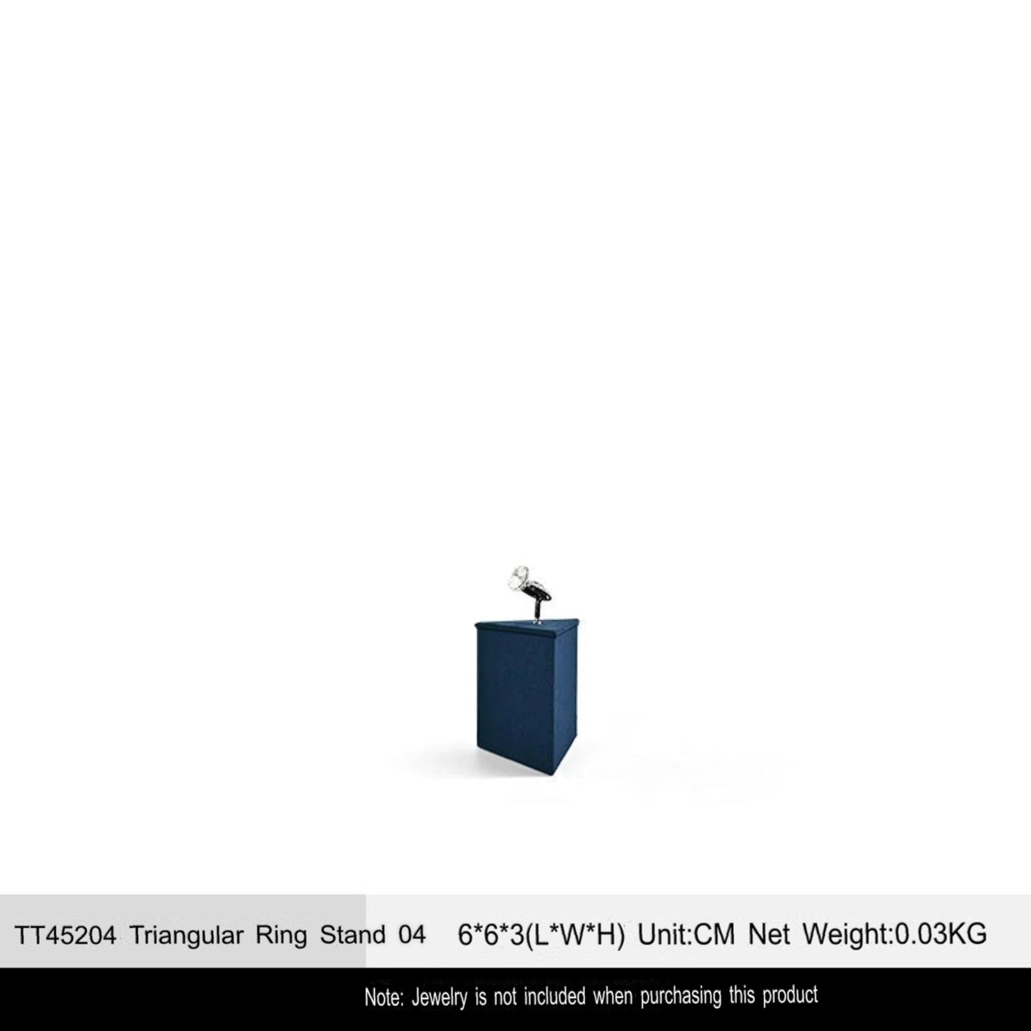 Ring Display Props Blue Microfiber Ring Holder Display Storage Ornament Ring Display Stand