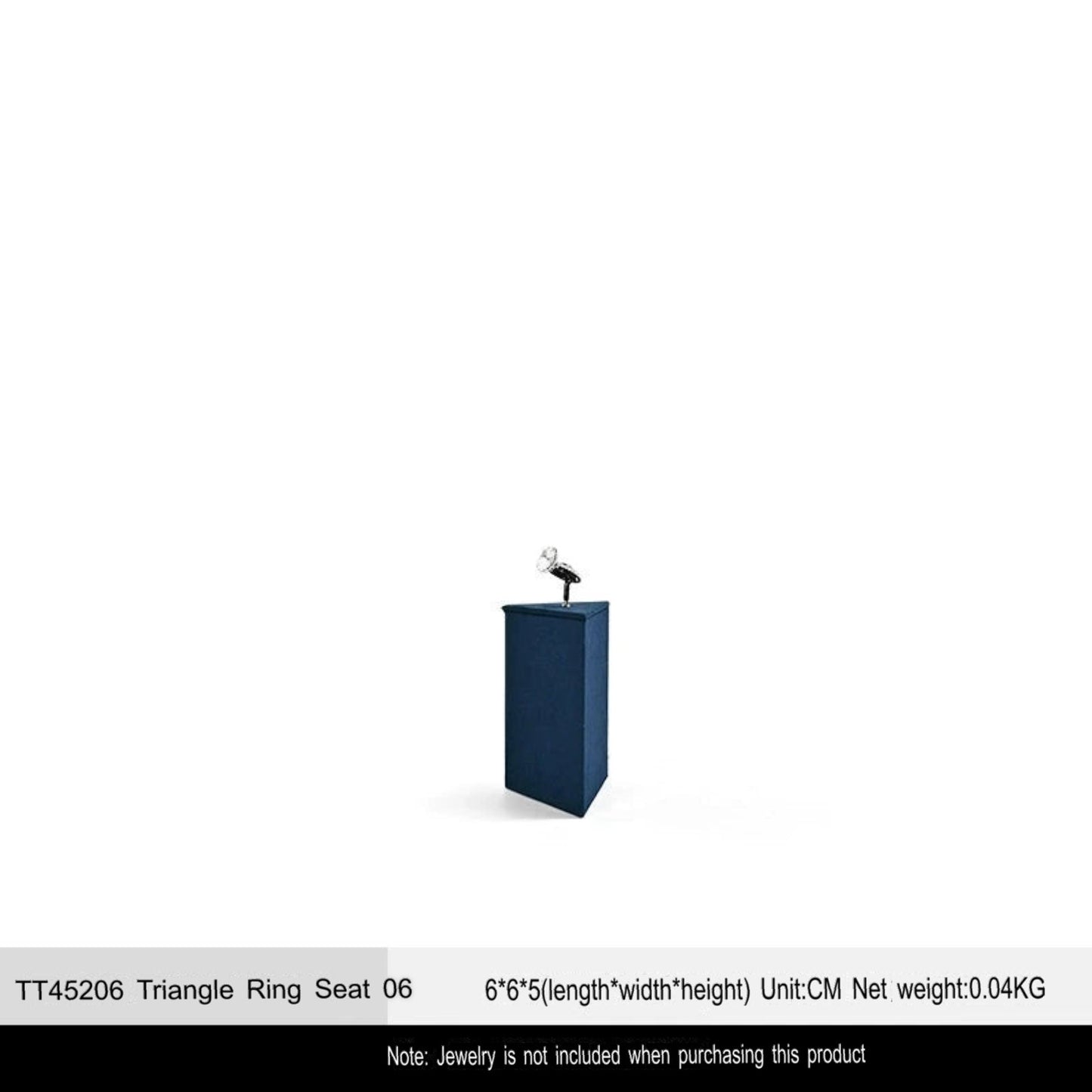 Ring Display Props Blue Microfiber Ring Holder Display Storage Ornament Ring Display Stand