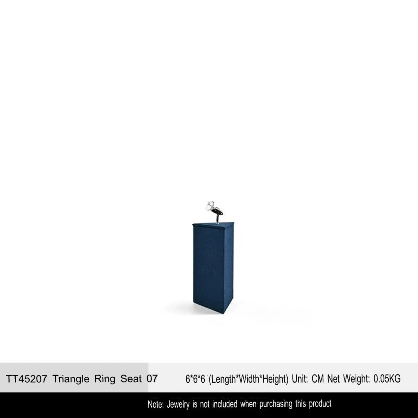 Ring Display Props Blue Microfiber Ring Holder Display Storage Ornament Ring Display Stand