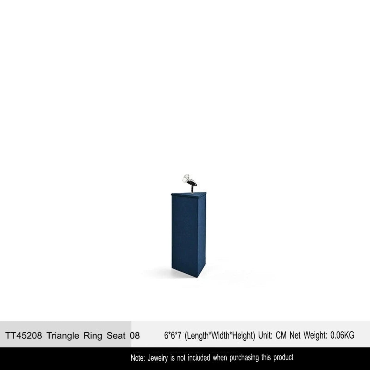 Ring Display Props Blue Microfiber Ring Holder Display Storage Ornament Ring Display Stand