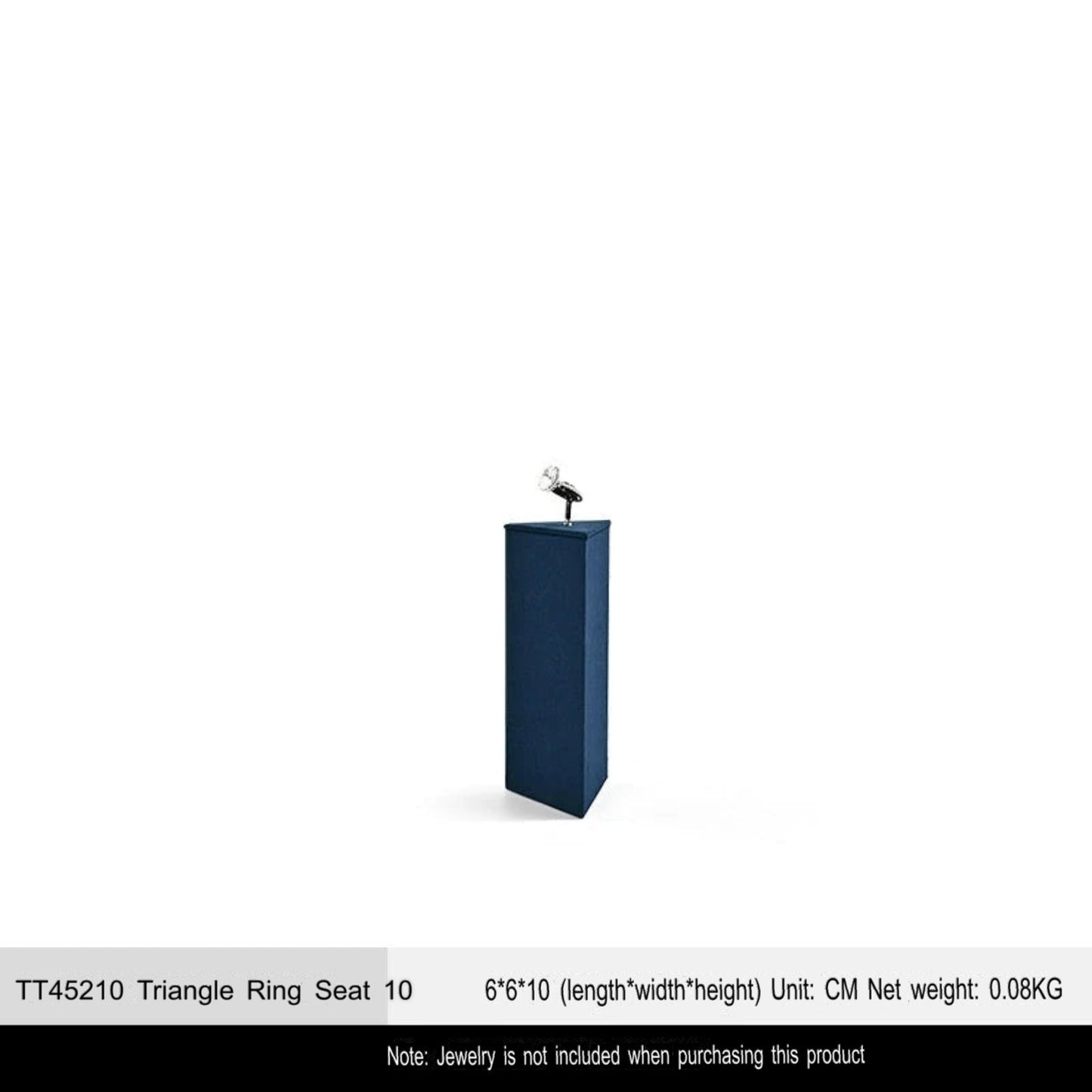 Ring Display Props Blue Microfiber Ring Holder Display Storage Ornament Ring Display Stand