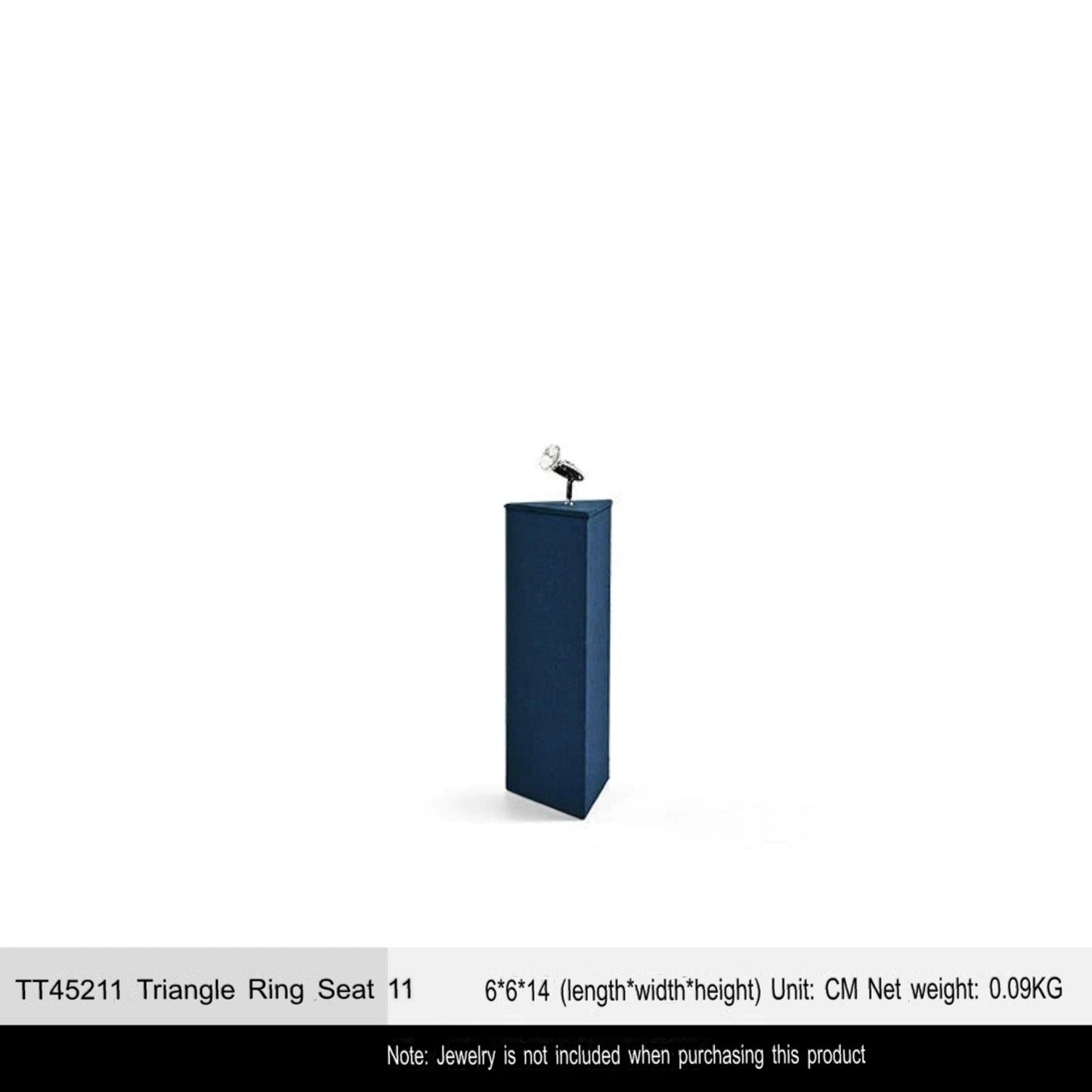 Ring Display Props Blue Microfiber Ring Holder Display Storage Ornament Ring Display Stand