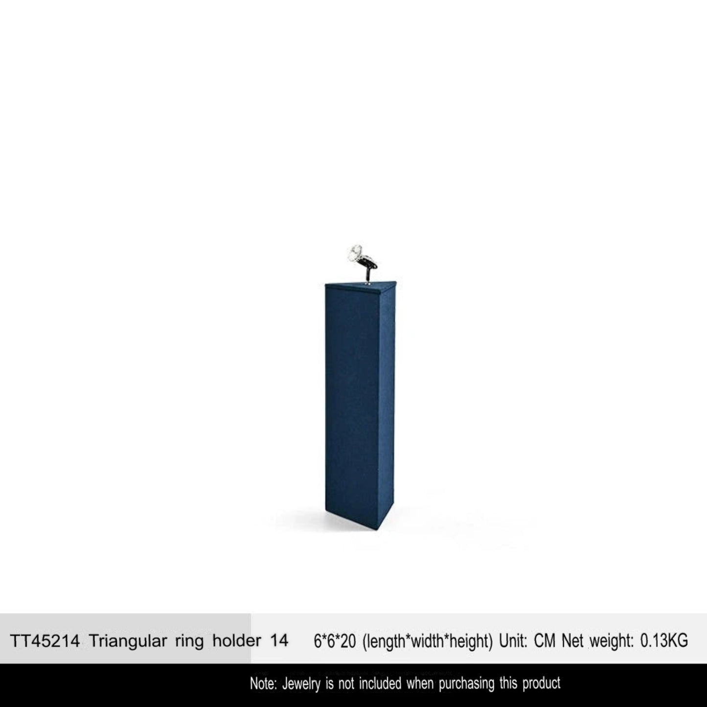 Ring Display Props Blue Microfiber Ring Holder Display Storage Ornament Ring Display Stand