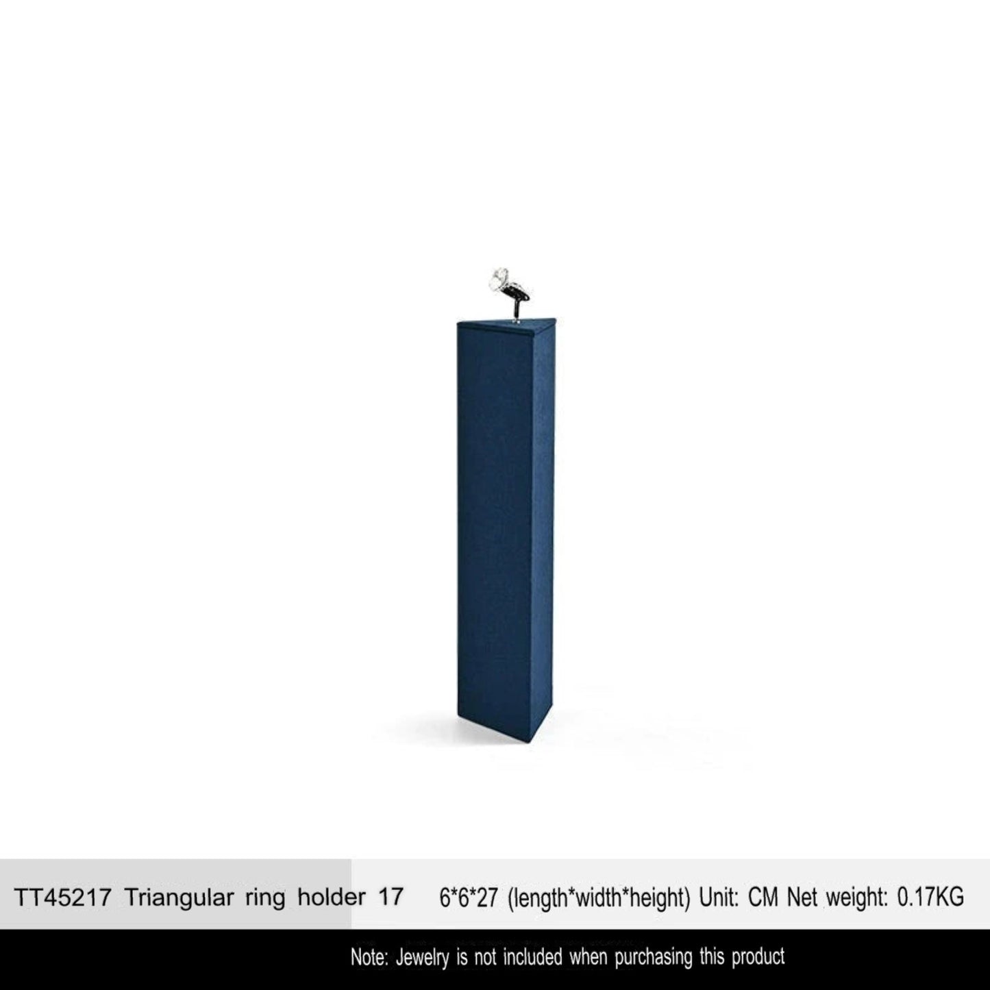 Ring Display Props Blue Microfiber Ring Holder Display Storage Ornament Ring Display Stand