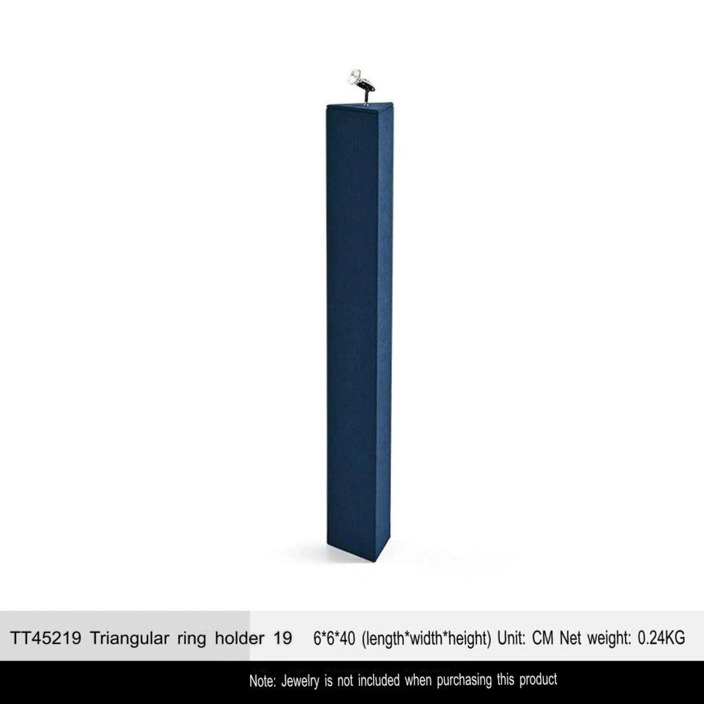 Ring Display Props Blue Microfiber Ring Holder Display Storage Ornament Ring Display Stand