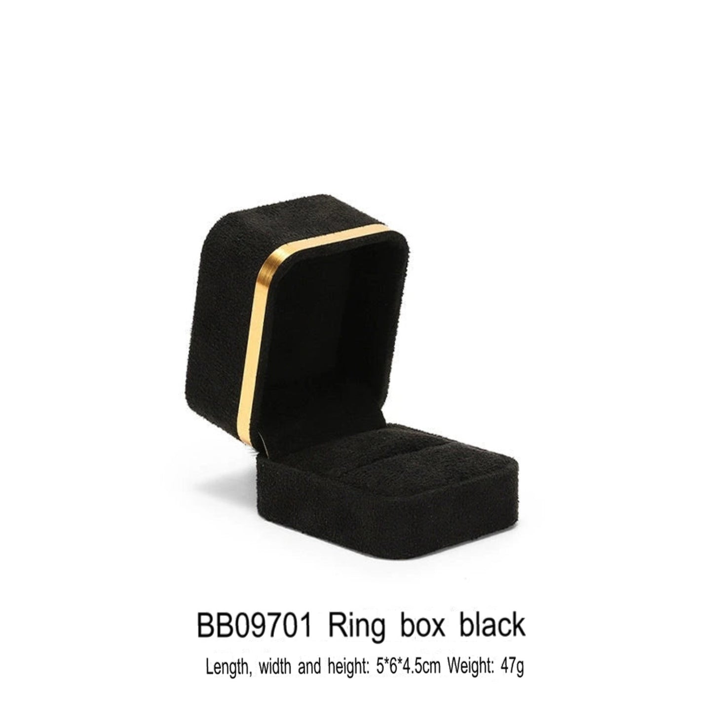 Light Luxury Jet Black Ring Box, Small Fine Jewelry Box, Necklace, Bracelet Jewelry Packaging Box, Gift Box