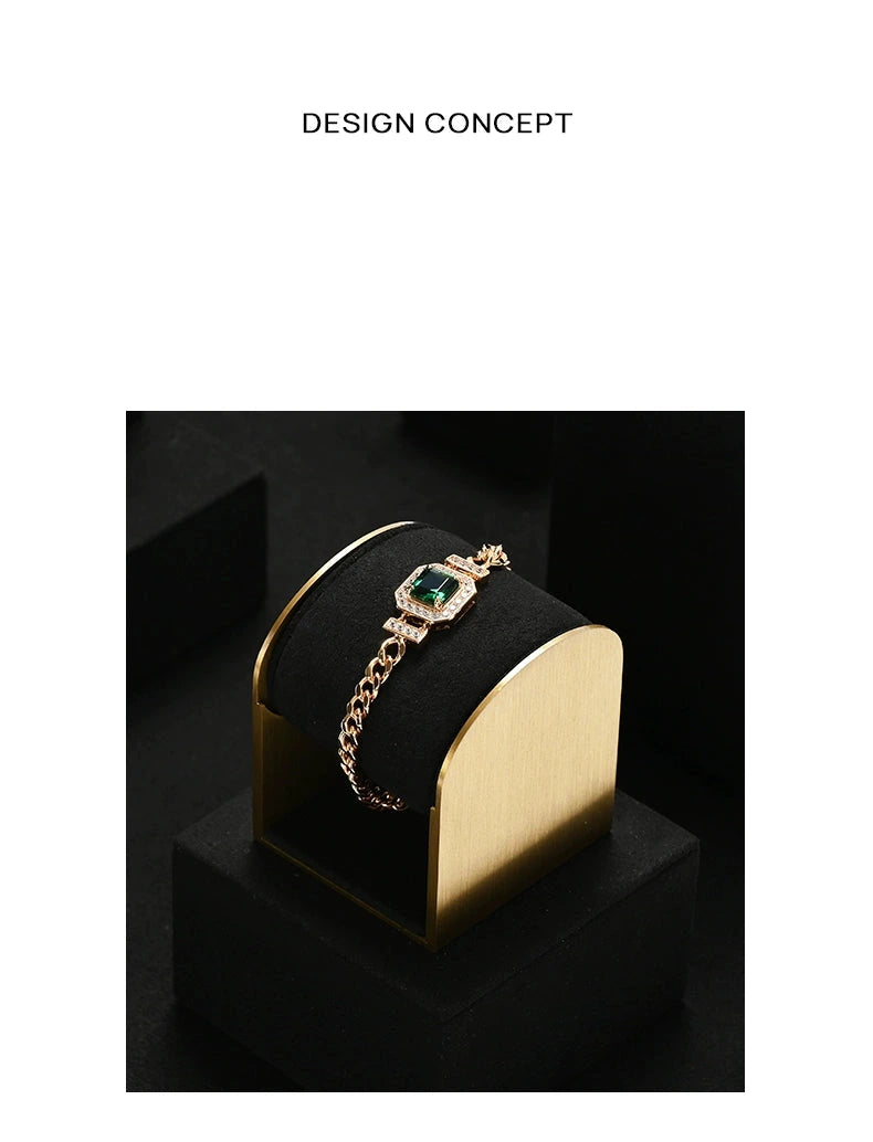 Luxury jewelry display props, high-end metal microfiber necklace, ring counter, jewelry display rack