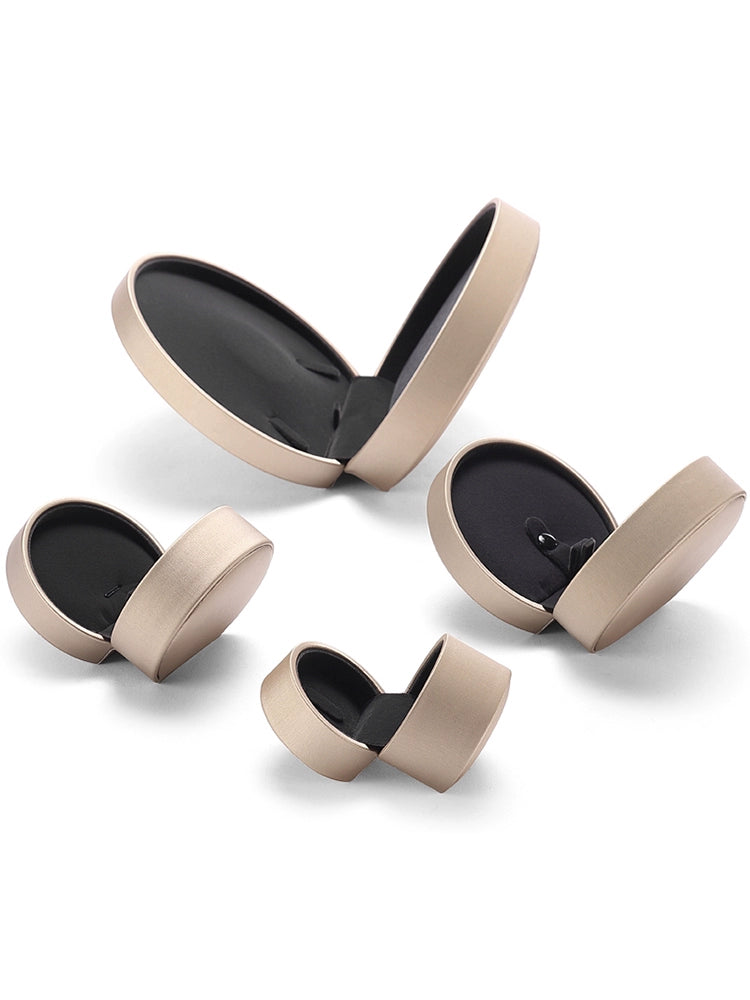 Leather Round Jewelry Box Necklace Bracelet Packaging Box Jewelry Storage Gift Box