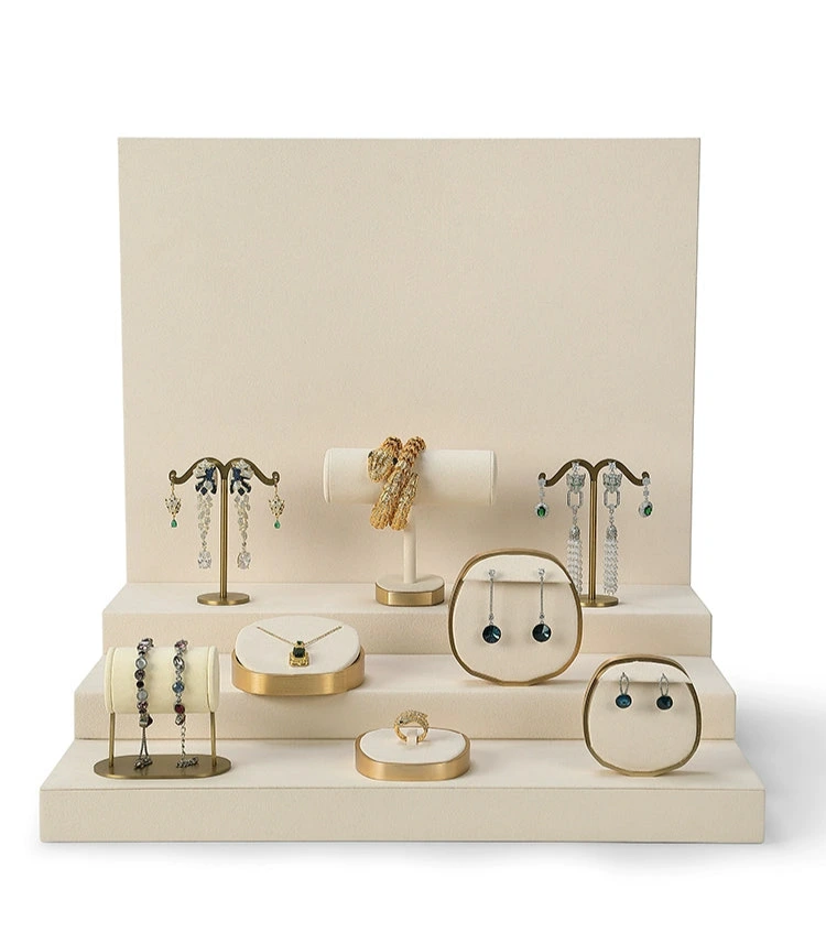 Luxury jewellery display, rings, necklaces, earrings, window display, jewelry, display props