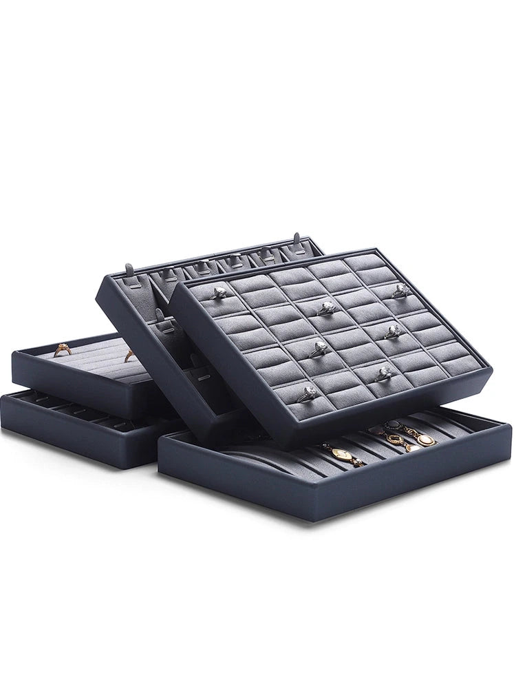 Jewelry Display Trays, PU Leather Ring, Bracelet, Necklace, Earrings, Storage Tray, Jewelry Display Tray