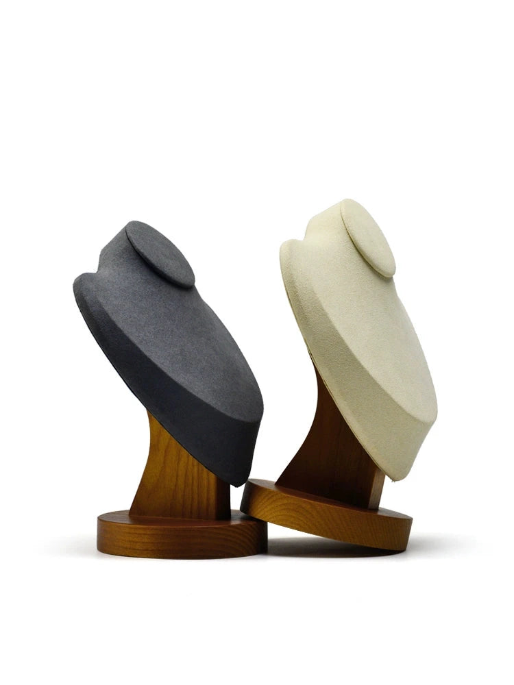 Necklace display stand, solid wood microfiber necklace, model neck, portrait frame, pendant display, neck mask holder