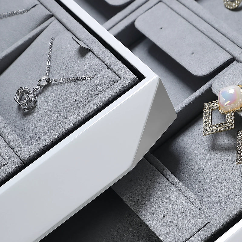 Jewelry display plate, lacquer jewelry placement plate, bracelet, ring, earring, plate, gray necklace storage plate, jewelry tray