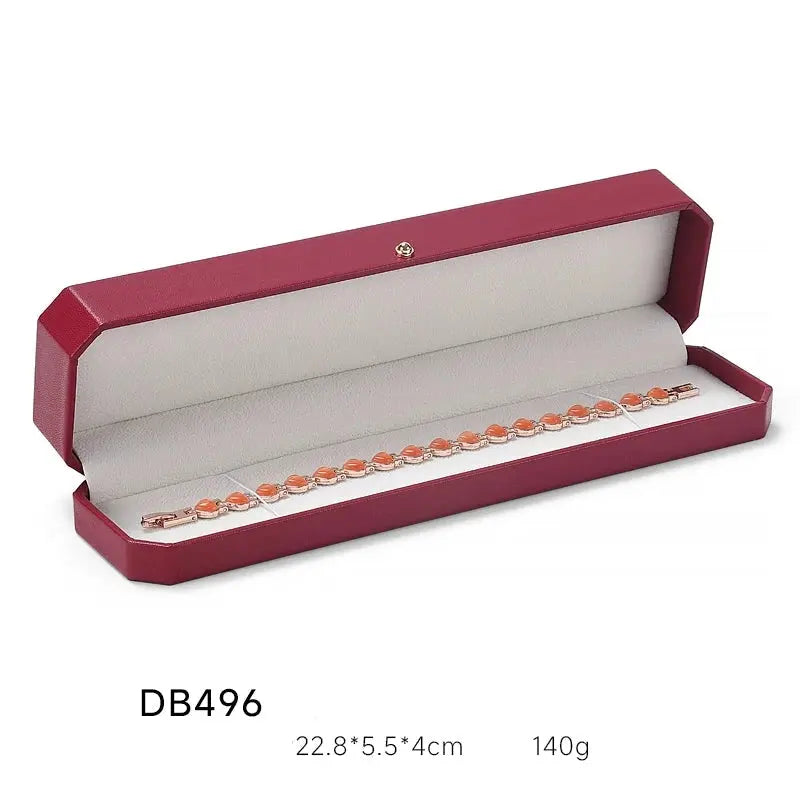 Octagonal Lace Jewelry Box PU Leather Ring Necklace Box Bracelet Pendant Earrings Jewelry Packaging Gift Box Jim Display