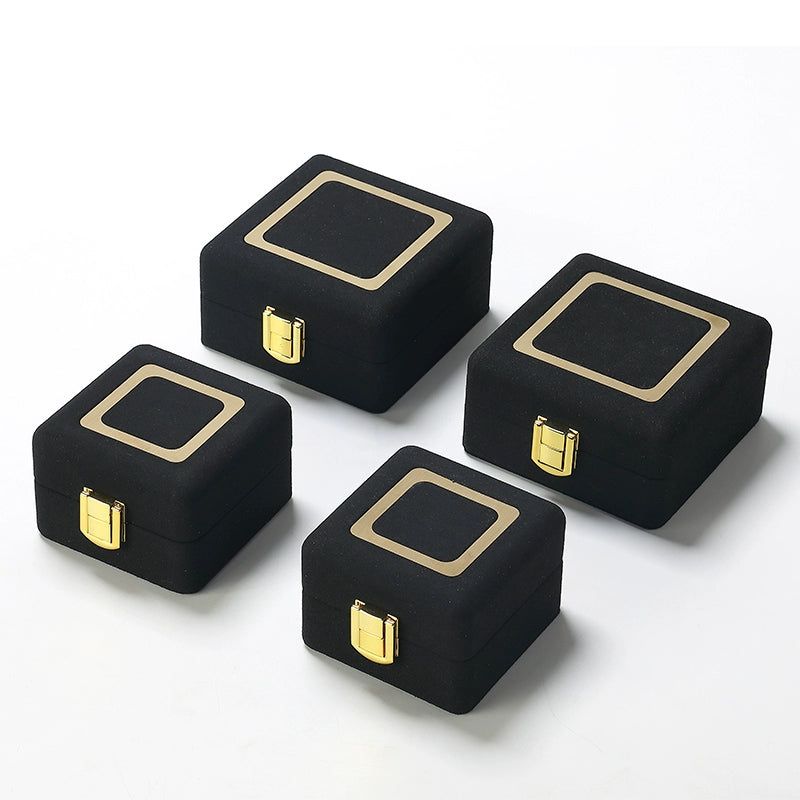 Jewelry Box, Microfiber Metal Buckle, Ring, Pendant Box, Jewelry Storage, Box, Necklace, Gift Box