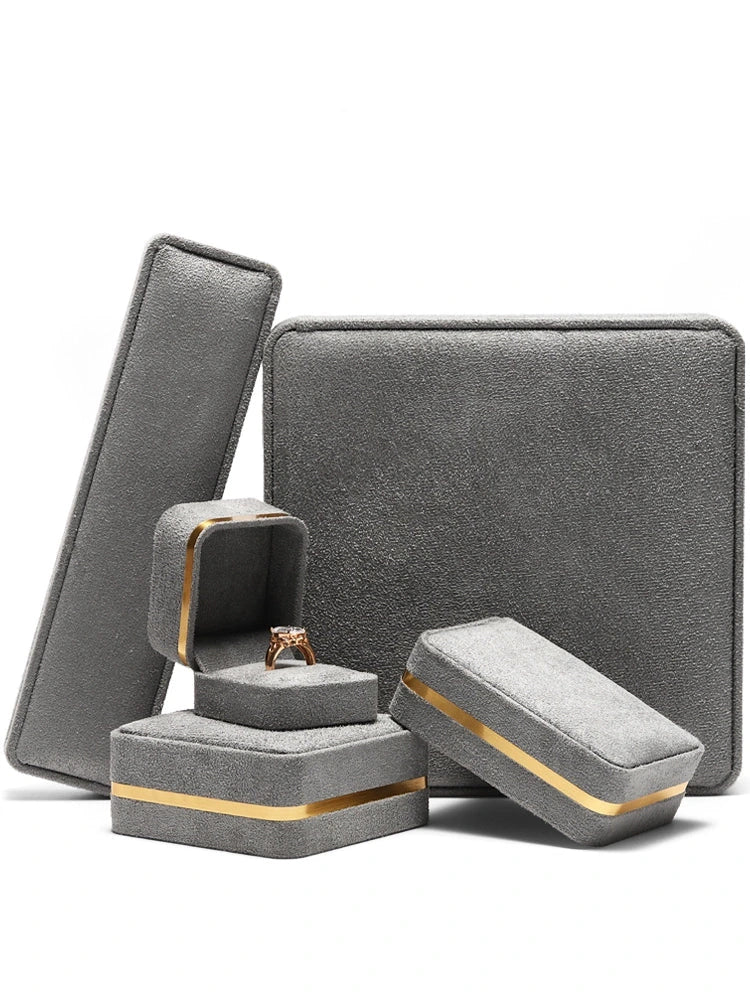 Light Luxury Jet Black Ring Box, Small Fine Jewelry Box, Necklace, Bracelet Jewelry Packaging Box, Gift Box
