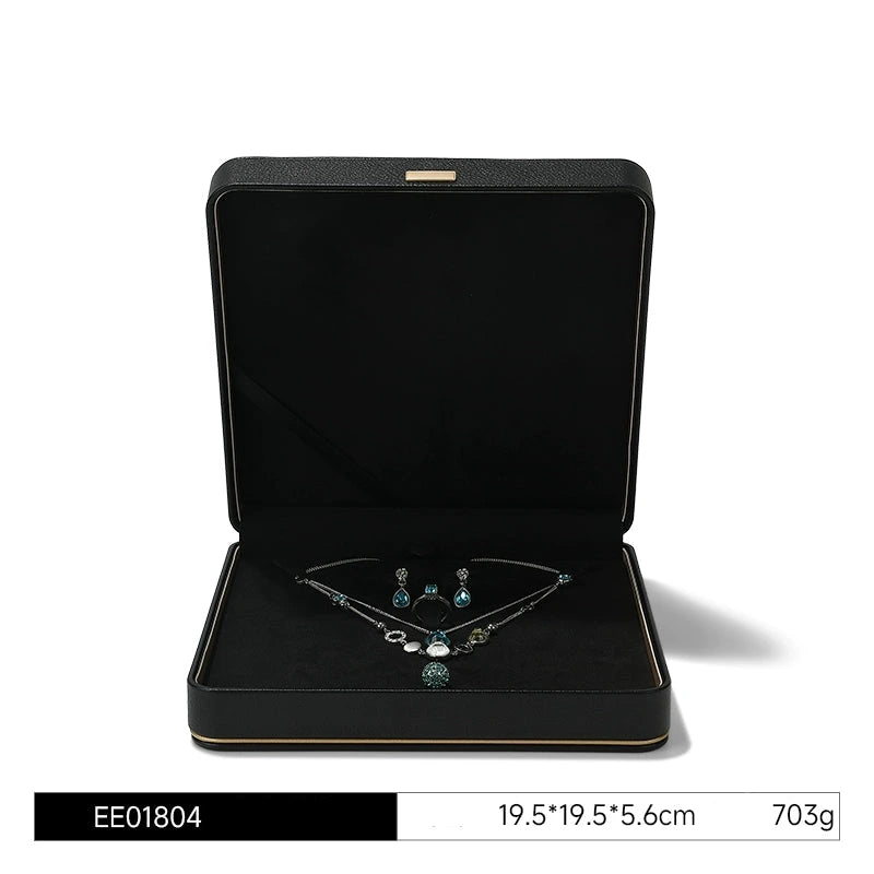 Jewelry box, wedding PU leather ring box, earrings, necklace storage box, confession jewelry packaging, gift box