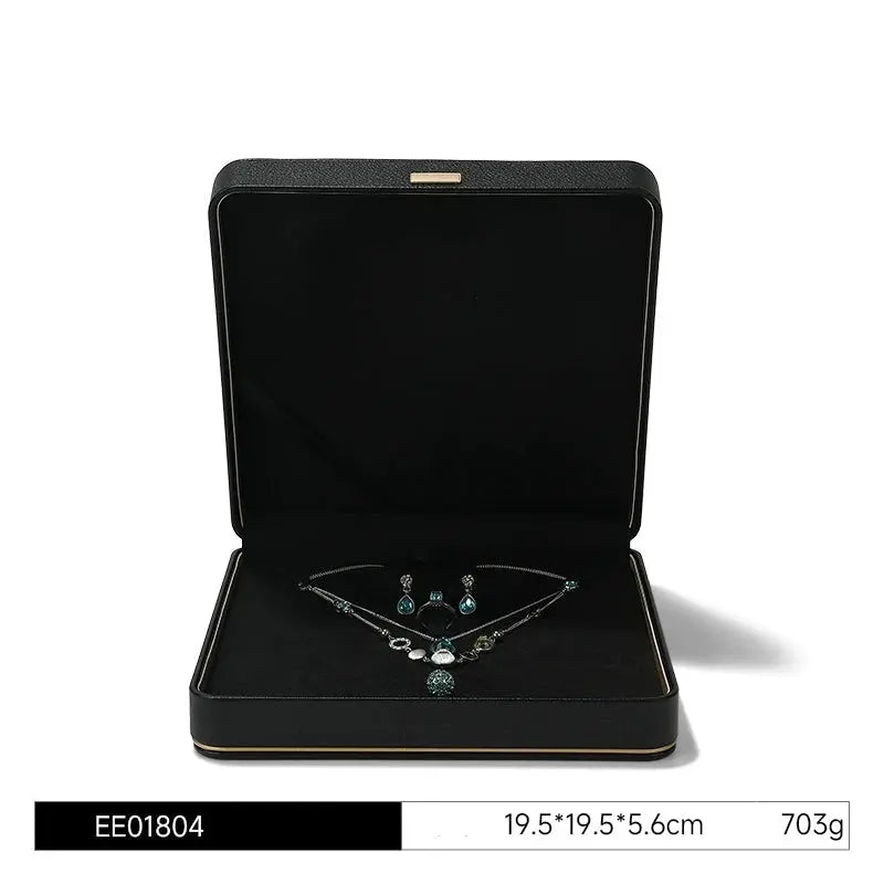 Jewelry box, wedding PU leather ring box, earrings, necklace storage box, confession jewelry packaging, gift box Jim Display