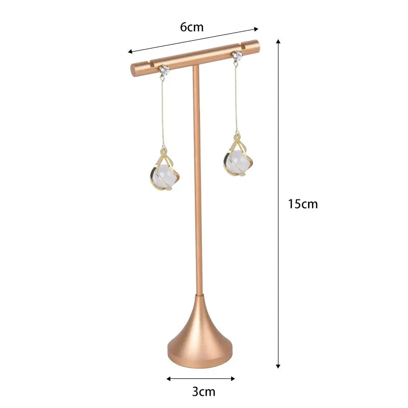Tapered Metal Ring Display Holder Earrings Rack Display Stand Jewelry Shooting Props Stud Earrings Stands Jim Display