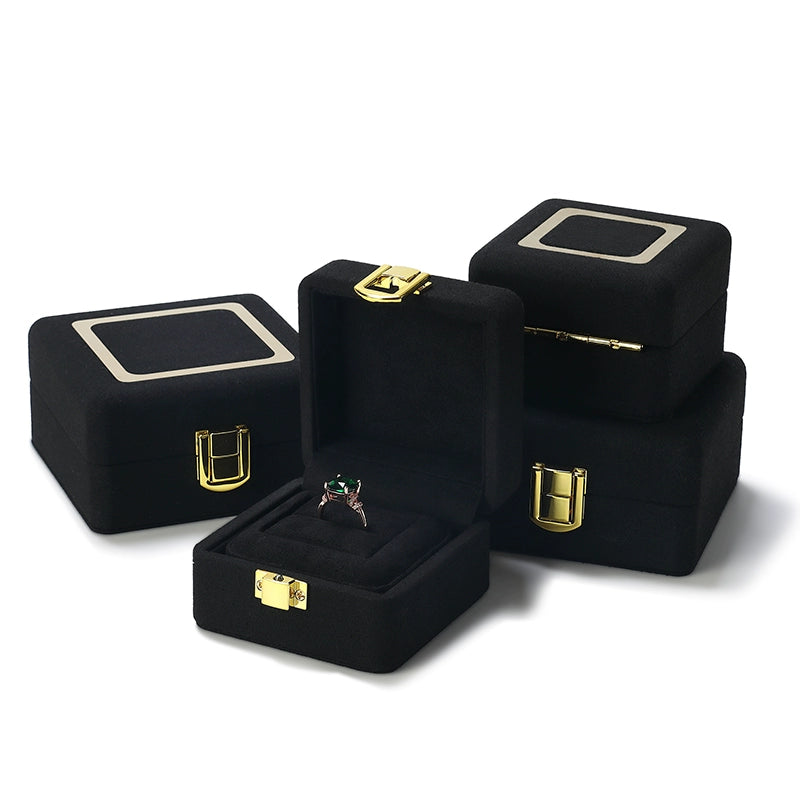 Jewelry Box, Microfiber Metal Buckle, Ring, Pendant Box, Jewelry Storage, Box, Necklace, Gift Box