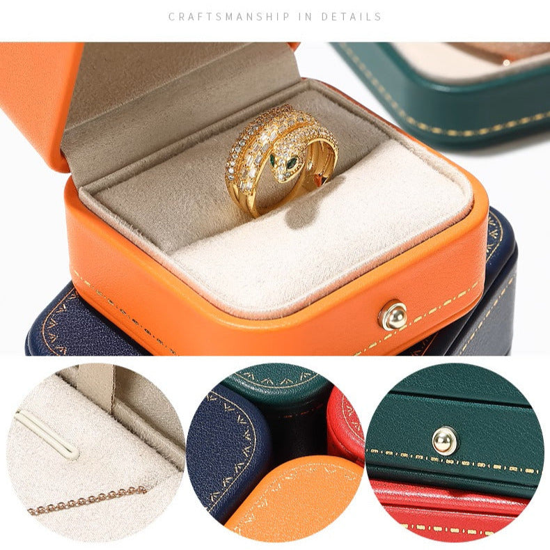 High-end Engagement Ring Box, Necklace, Bracelet, Jewelry Storage Box, Gift Jewelry Box, Three Gold Storage Box