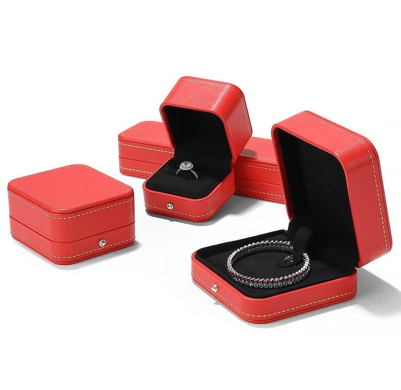 High-end Engagement Ring Box, Necklace, Bracelet, Jewelry Storage Box, Gift Jewelry Box, Three Gold Storage Box