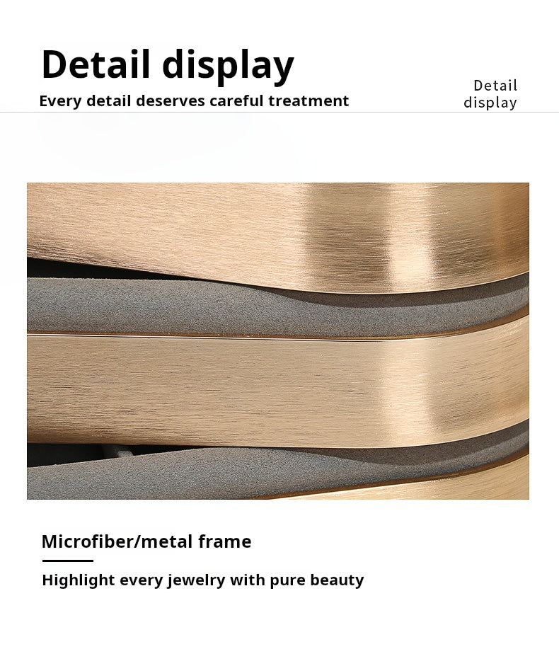 Jewelry display props microfiber jewelry display tray metal necklace ring earrings look at the pallet