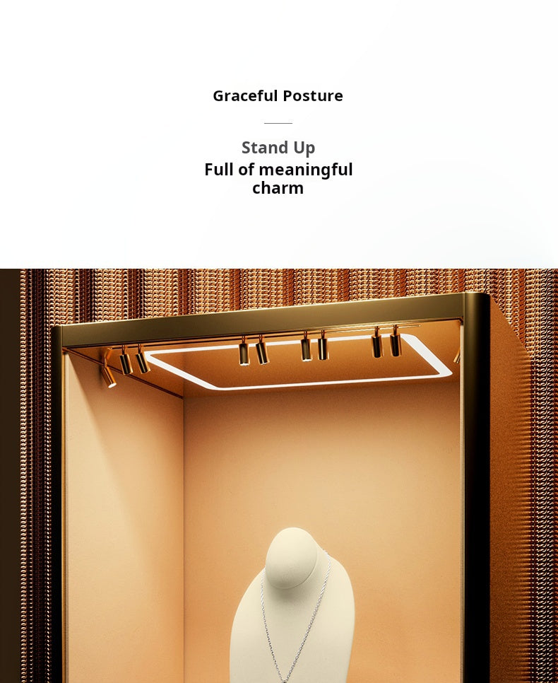 Microfiber necklace portrait frame designer high-end necklace frame portrait neck display props