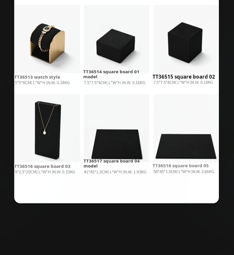 Luxury jewelry display props, high-end metal microfiber necklace, ring counter, jewelry display rack