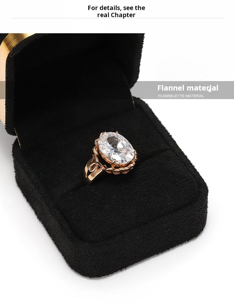 Light Luxury Jet Black Ring Box, Small Fine Jewelry Box, Necklace, Bracelet Jewelry Packaging Box, Gift Box