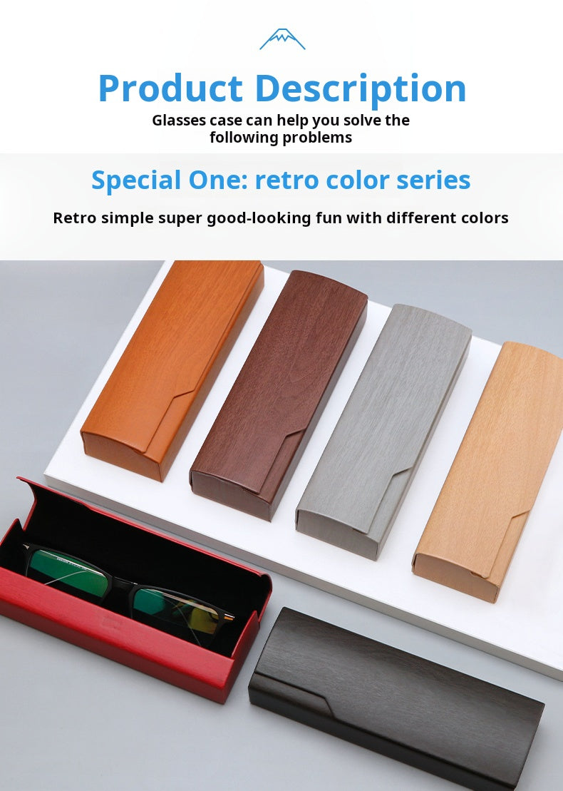 Glasses Case, Luxury Simple Retro Creative Personality Portable Anti-Pressure Eye Sunglasses Storage Box