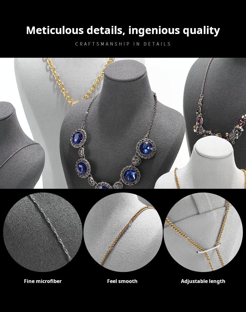 Jewelry display rack, portrait necklace jewelry stand, jewelry display props, window display window, neck mold frame, necklace display stand