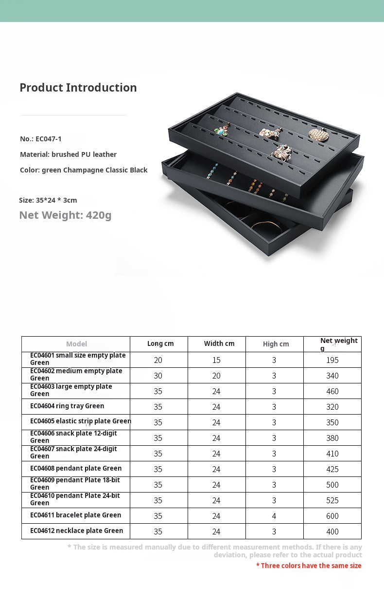Light Luxury Jewelry, Tray Jewelry, Look, Pallet, Necklace, Ring, Earring, Bracelet, Display Plate, Counter Jewelry Display