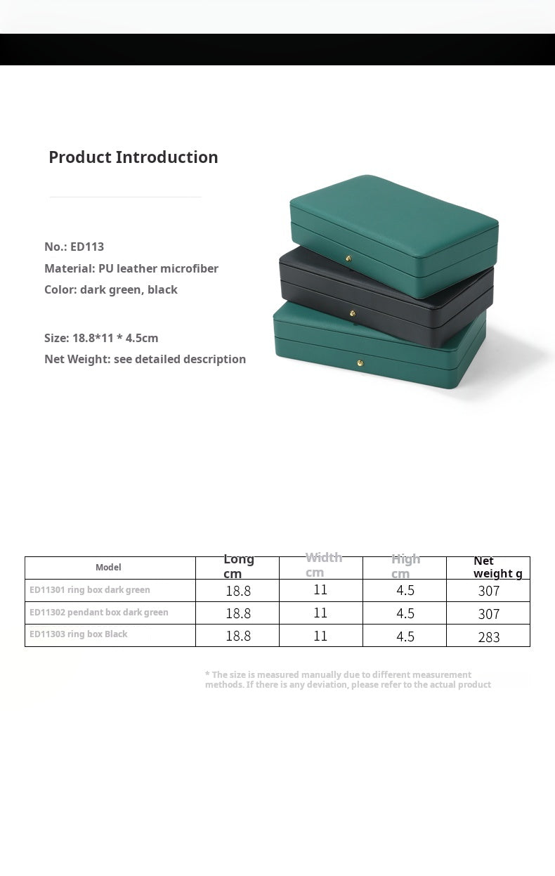 Light Luxury Jewelry Storage Box, PU Leather, Magnetic Ring Storage Box, Necklace Pendant, Jewelry Box, Jewelry Storage Box