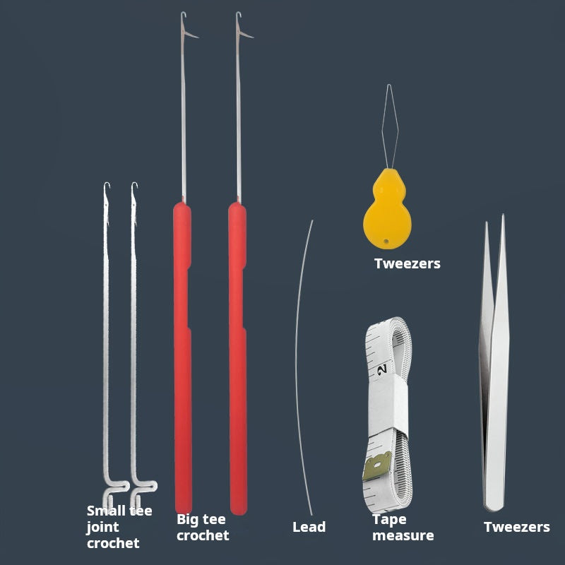 Cultural play beading tool, tee crochet needle, ultra-fine hook needle, bead string, lead string, fine hole, cultural play beaded fine needle