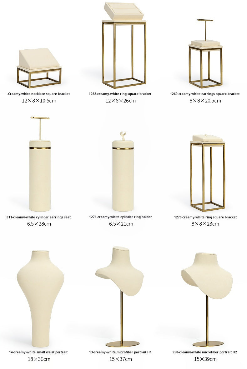 Luxury Off-white Jewelry Window Display
